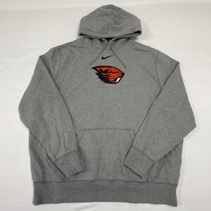 Nike Oregon State Beavers Hoodie Sweatshirt Mens 3XL Pullover Gray Center Swoosh